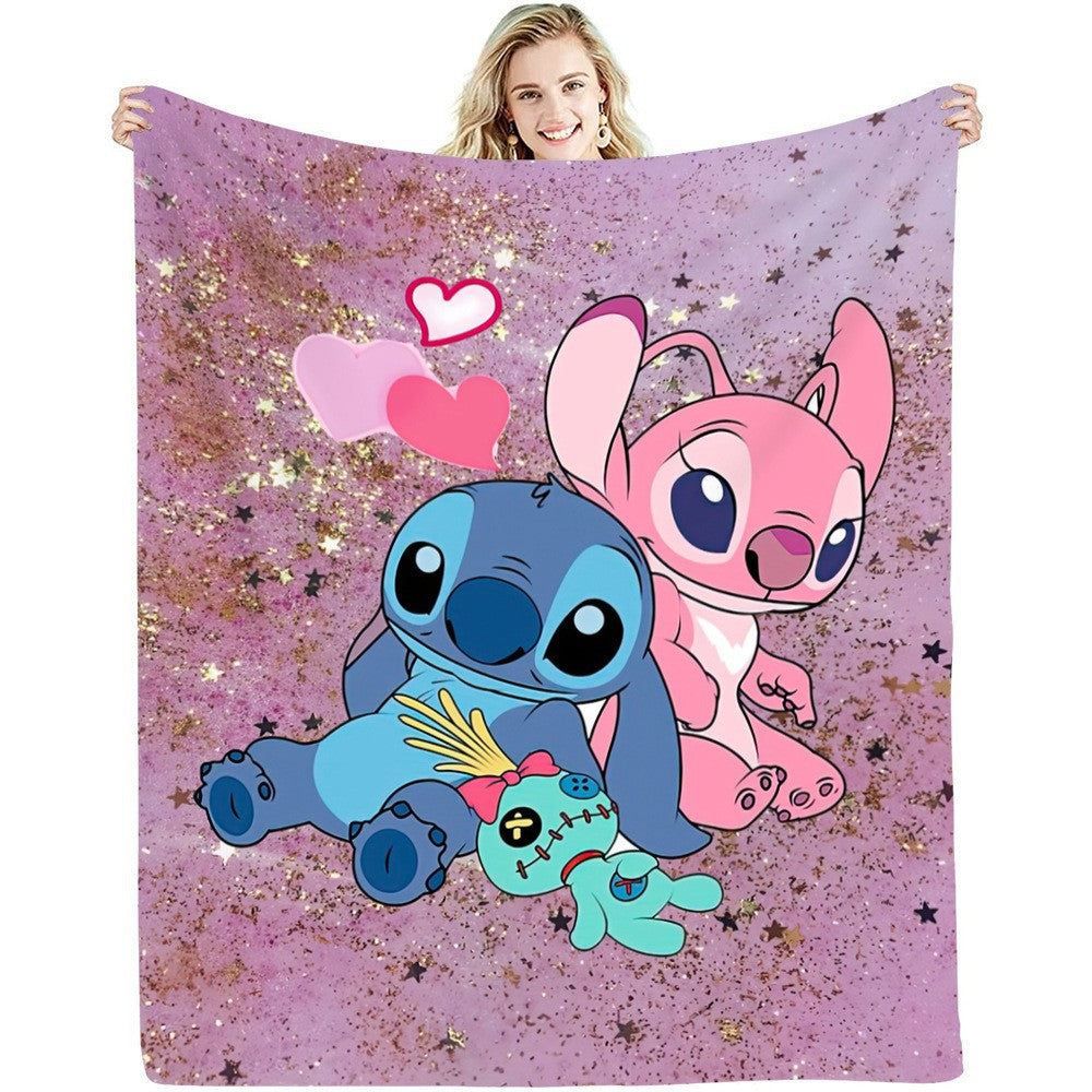 Cartoon Design Fleece Throw Blankets for Christmas