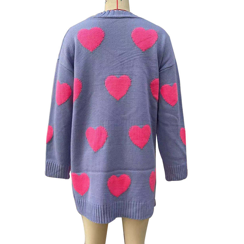Casual Sweetheart Flower Knitting Cardigan Sweaters