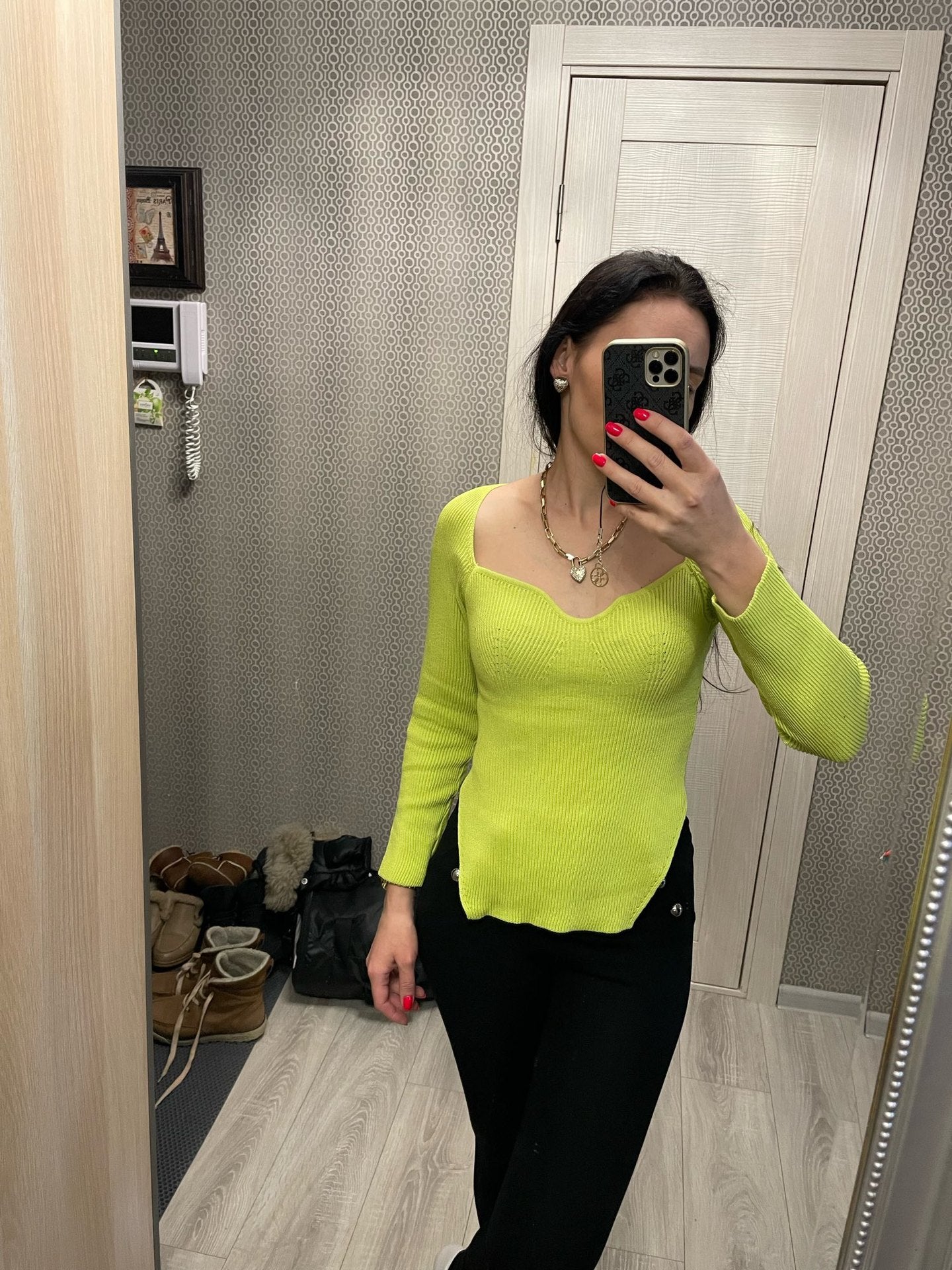 Sexy Square Neckline Women Knitting Sweaters