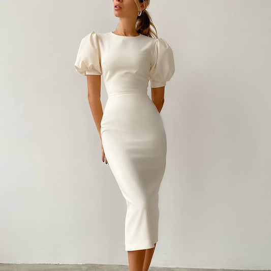 Elegant High Waist Sheath Dresses