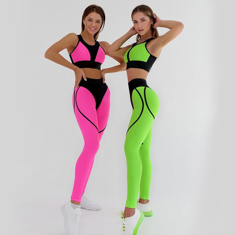 Sexy Halter High Waist Two Pieces Yoga Sets for Women