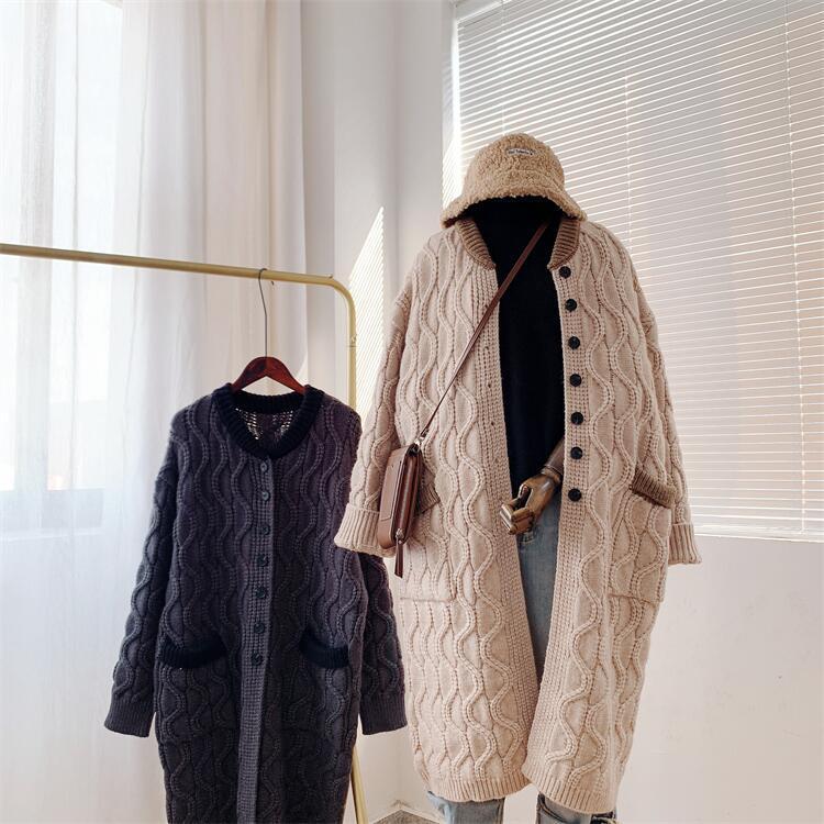 Cozy Women Knitting Winter Cardigan Overcoat