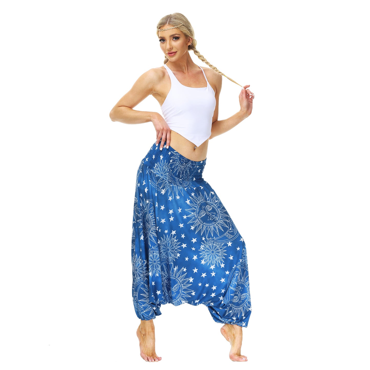 Bohemian Floral Print Casual Yoga Dancing Pants