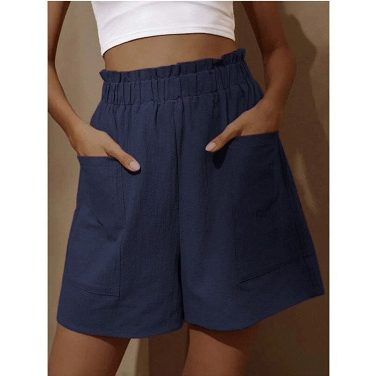 Casul Linen High Waist Summer Shorts for Women