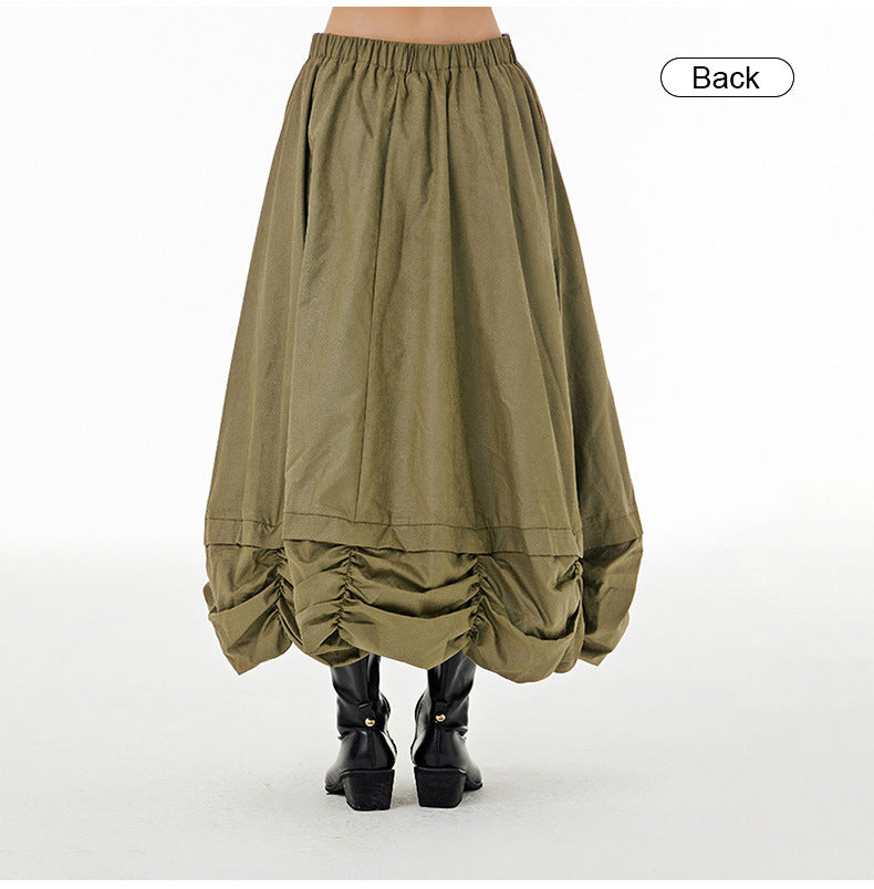 Designed Pleated Plus Sizes Skirts for Women