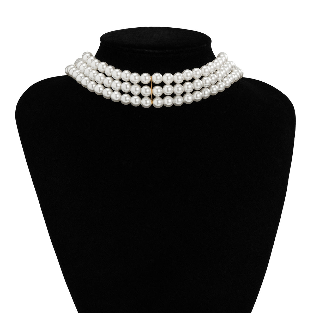 Elegant Round Shape Artificial Pearl Necklace for Women