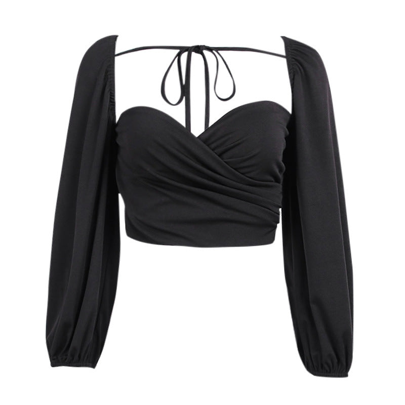 Sexy Square Neckline Backless Summer Women Tops