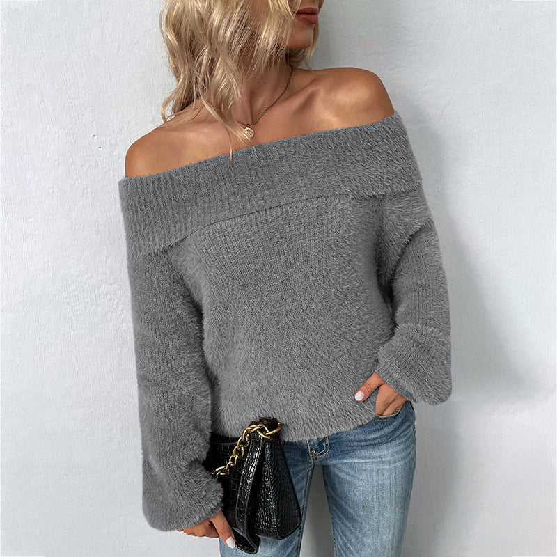 Sexy Off The Shoulder Women Pullover Sweaters