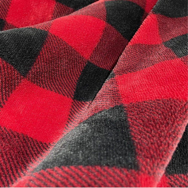 Black&red Plaid Warm Soft Fleece Blanket
