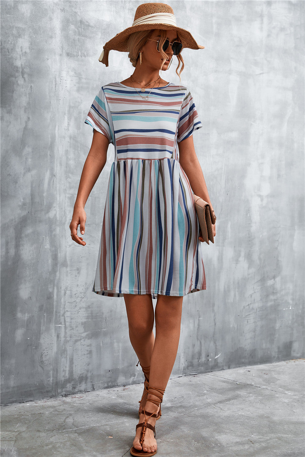 Casual Summer Striped Short Dresses