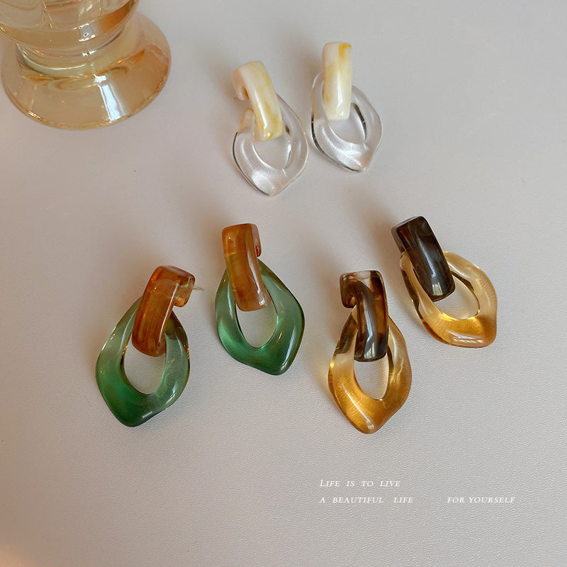 Acrylics Geometry Shaped Vintage Women Earrings