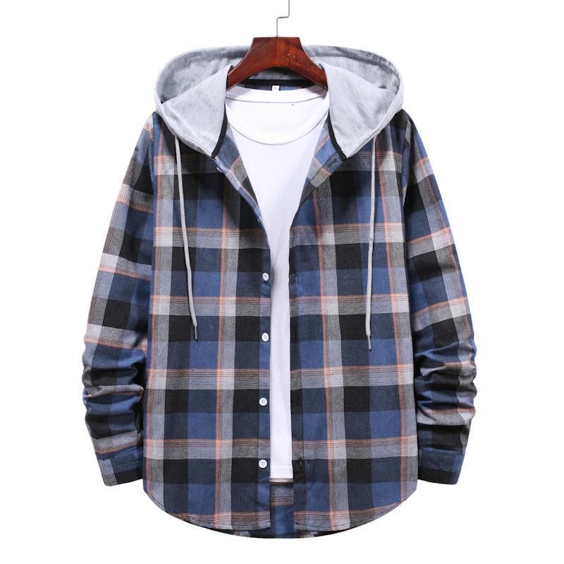 Casual Plaid Fall Men Long Sleeves Shirts