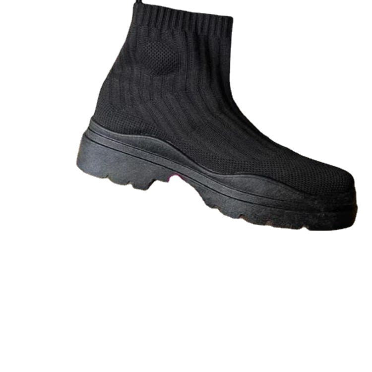Casual Knitted Plus Sizes Short Sock Boots