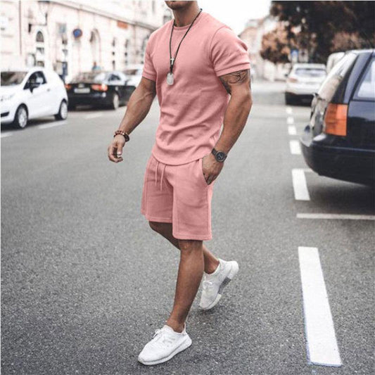 Men's Short Sleeves T-shirts&Pants Suits-STYLEGOING