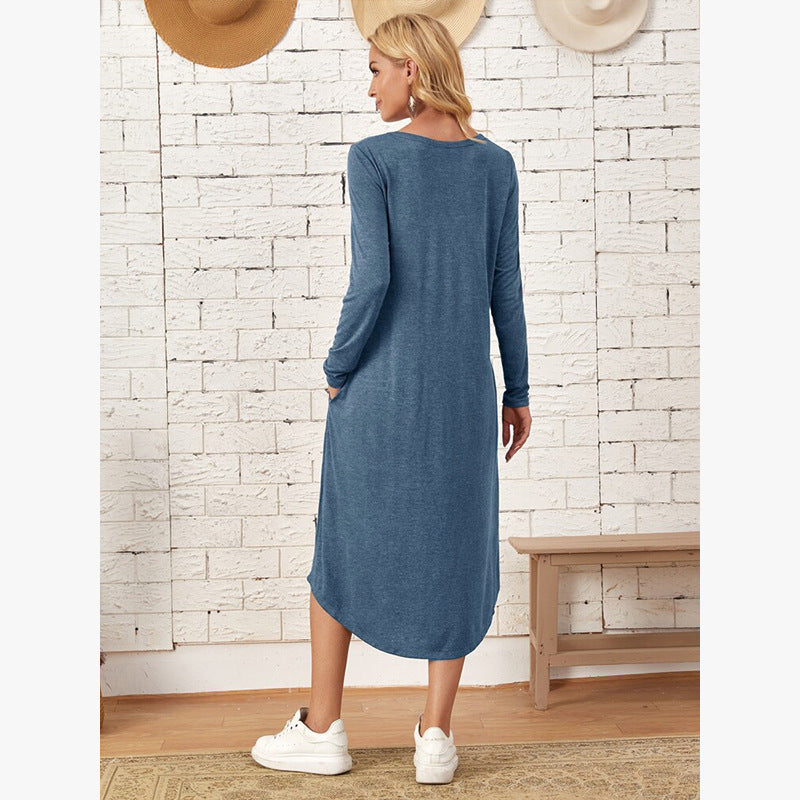 Casual Long Sleeves Midi Dresses for Women