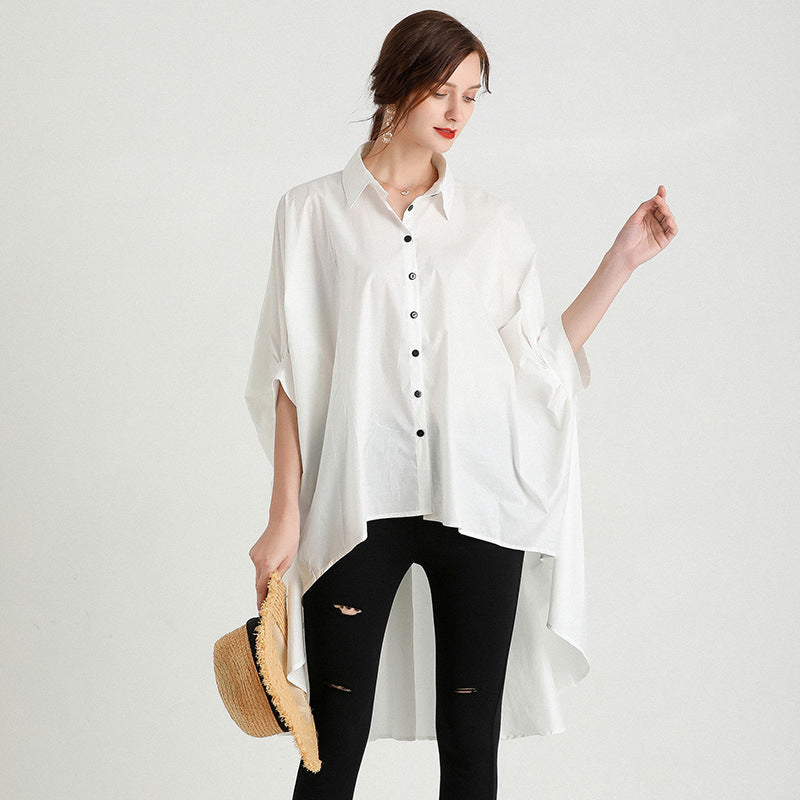 Casual Asymmetrical Plus Sizes Women Shirts Blouses