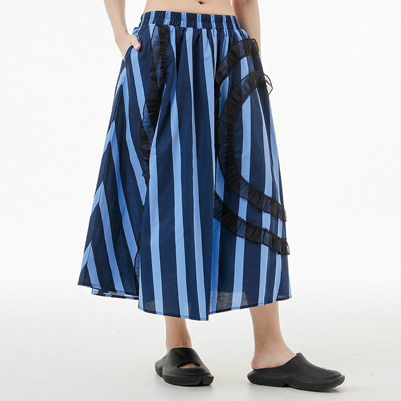 Designed Striped Summer Women Skirts