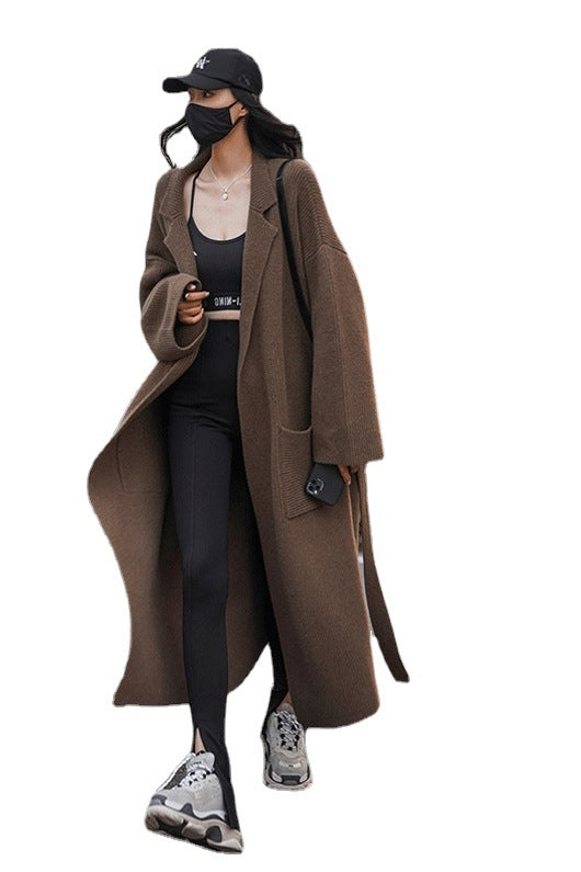 Luxury Vintage Plus Sizes Long Knitted Overcoats