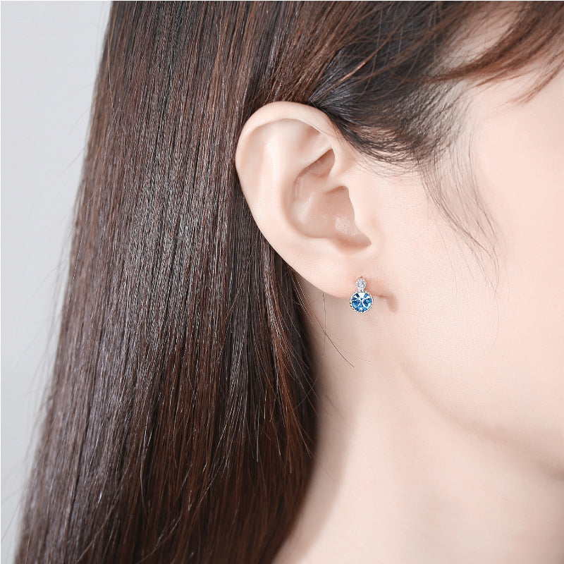 Fashion Crystal Sliver Earrings Stud for Women
