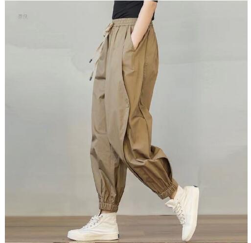 Designed Elastic Waist Women Harem Pants