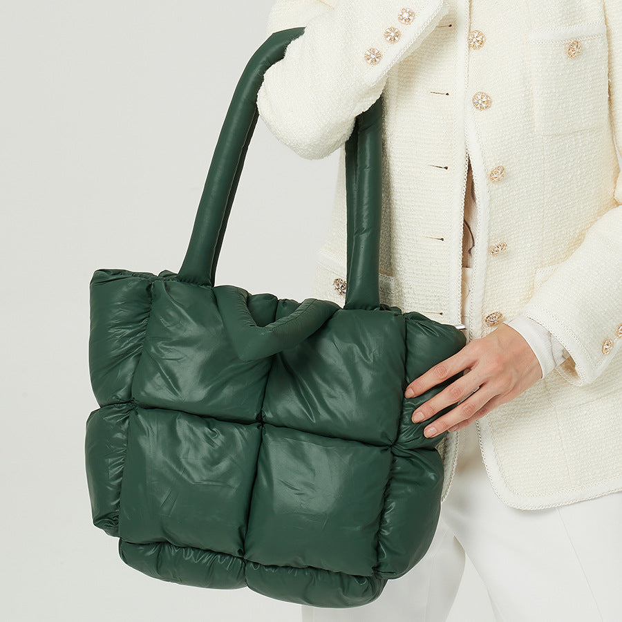 Fashion Down Women Handbags for Winter