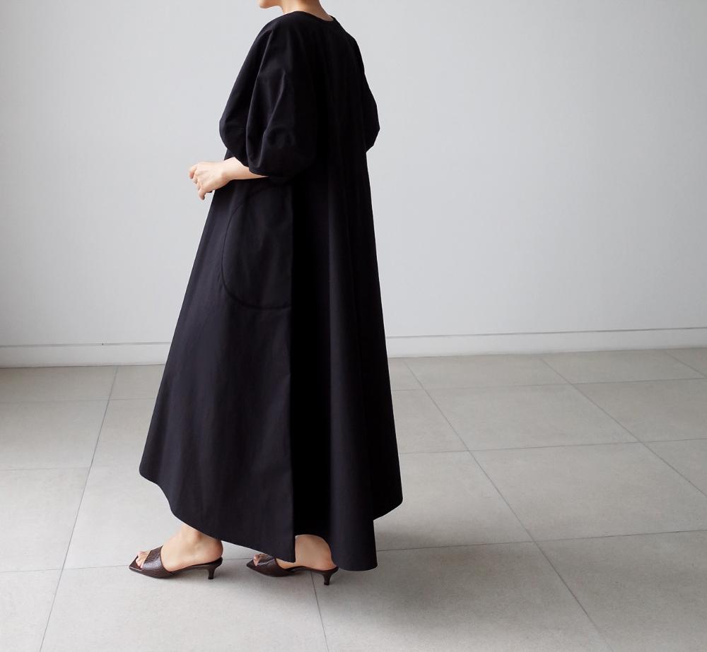Loose Cozy Puff Sleeves Long Dresses-STYLEGOING