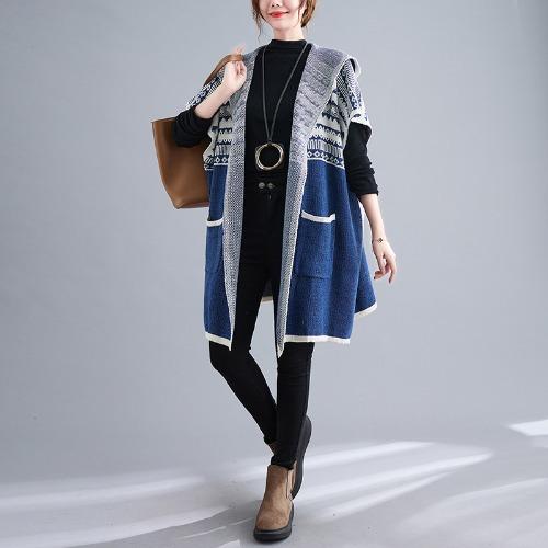 Women Knitting Cardigan Hoodies Sweaters