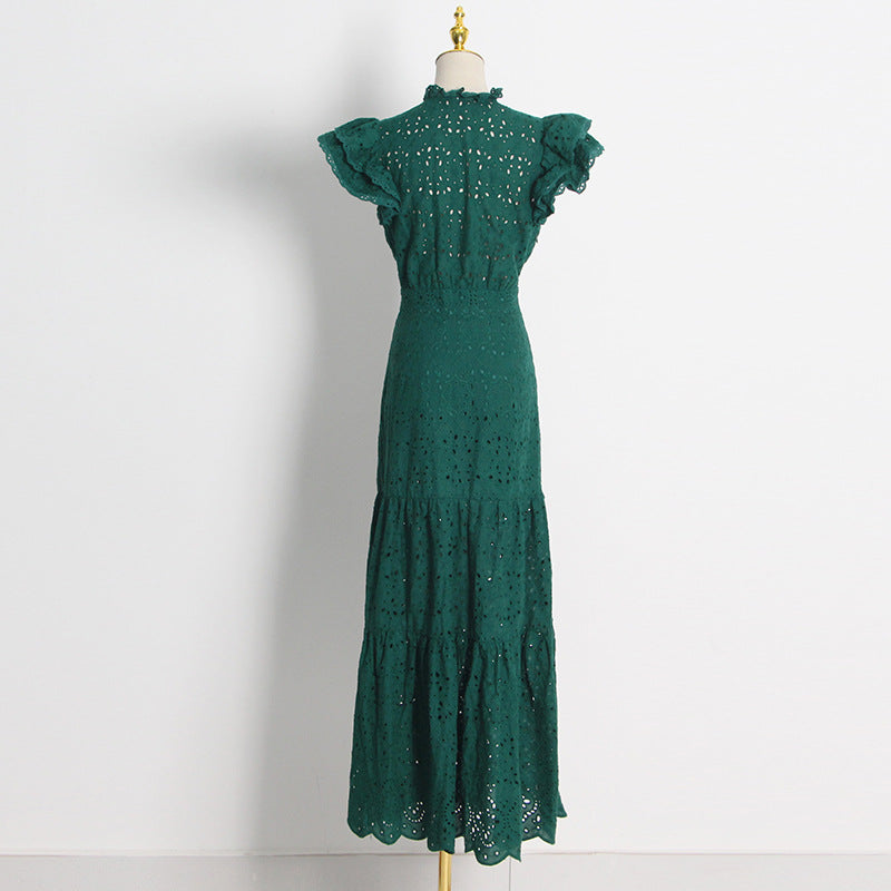 Vintage Embroidery Long Lace Dresses
