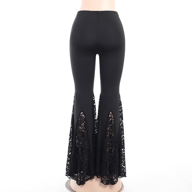 Black High Waist Trumpet Mermaid Pants