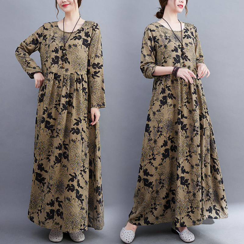 Vintage Plus Sizes Long Sleeves Fall Dresses