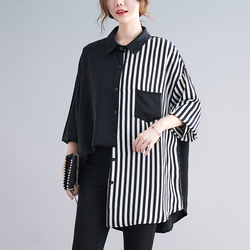 Casual Chiffon Plus Sizes Long Sleeves Shirts