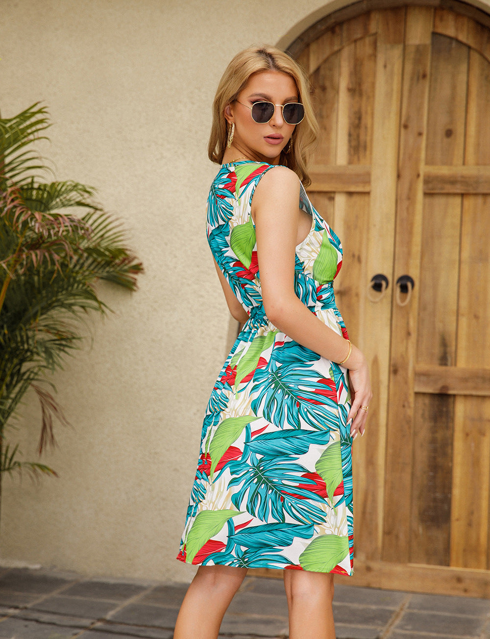 Floral Print Women Summer Sleeveless Daily Sundresses