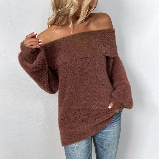 Sexy Off The Shoulder Women Pullover Sweaters