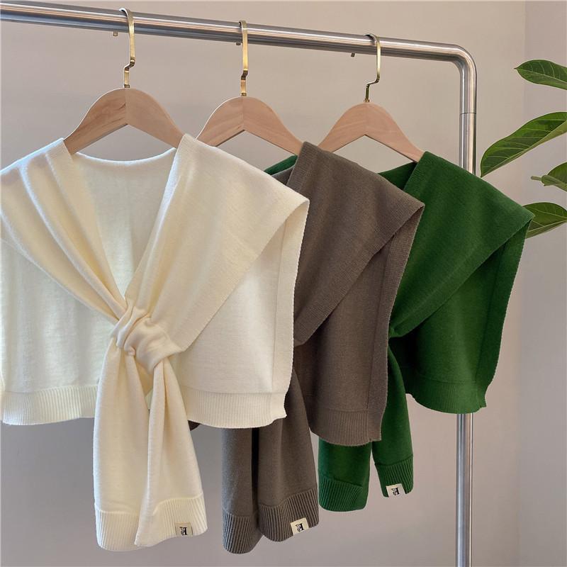 Fashion Women Cross Knitting Cape