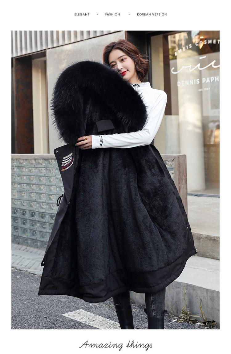 Warm Thick Velvet Plus Sizes Winter Outerwear for Women