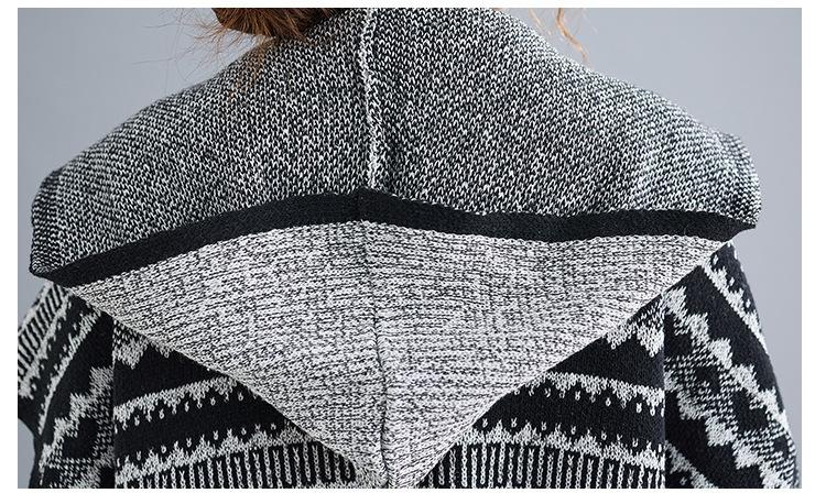 Women Knitting Cardigan Hoodies Sweaters