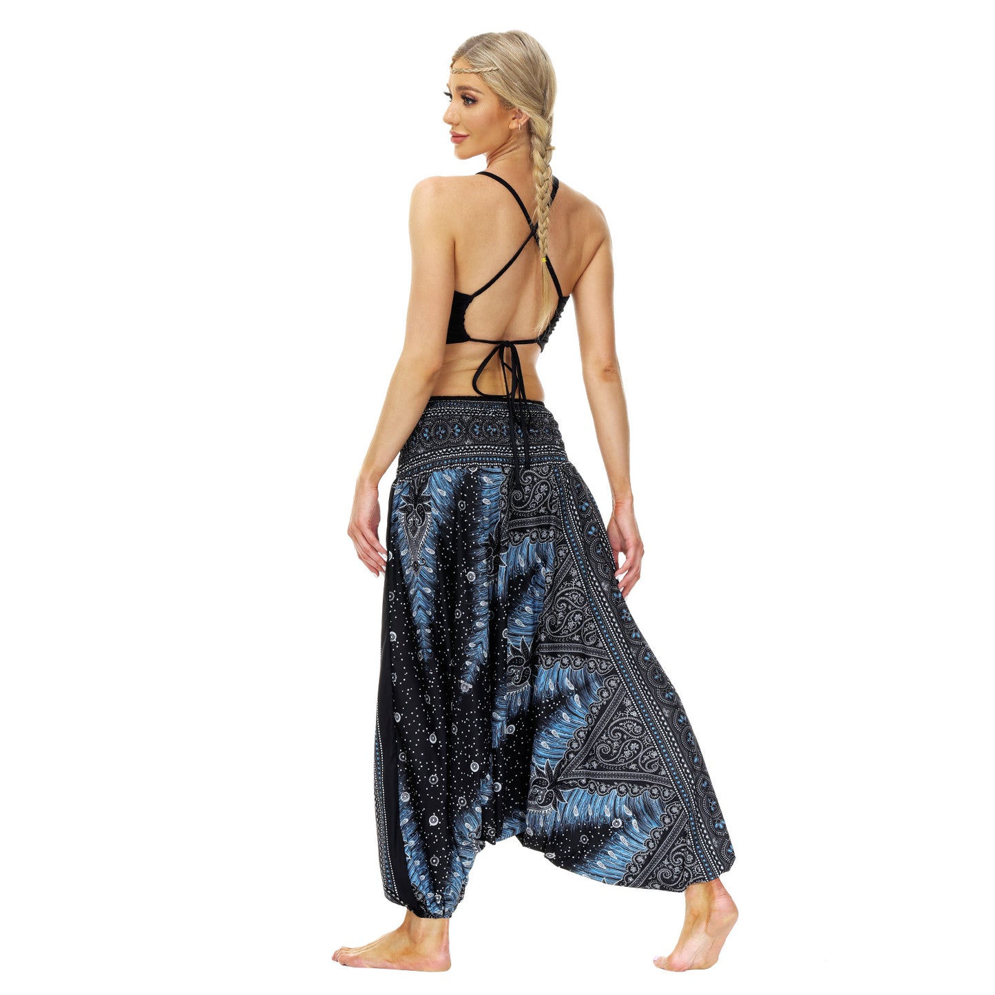 Bohemian Floral Print Casual Yoga Dancing Pants