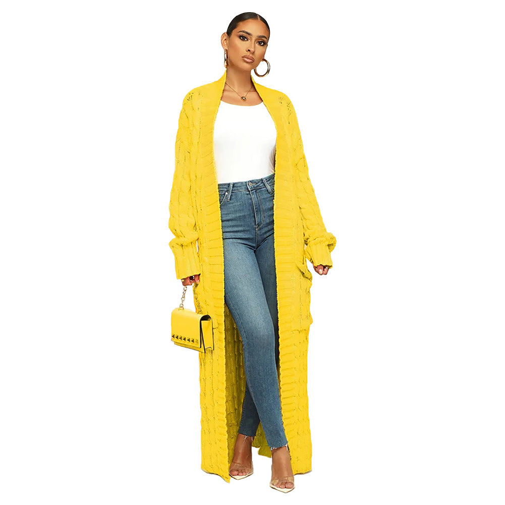 Casual Long Knitted Cardigan Overcoats for Women