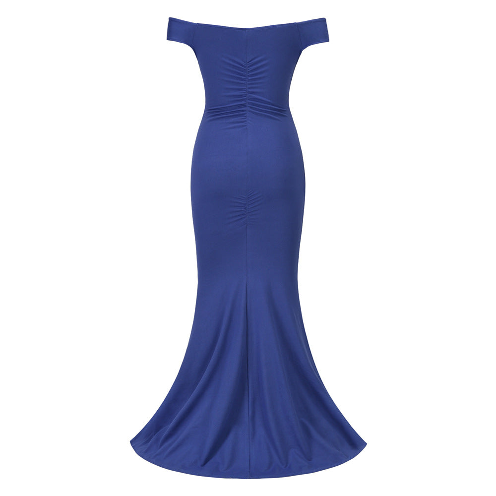 Sexy Backless Slim Women Evening Party Dresses
