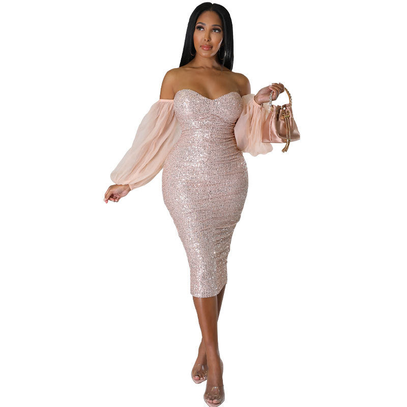 Sexy Off The Shoulder Sheath Tight Dresses