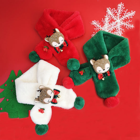 Christmas Elk Design Warm Scarves for Kids