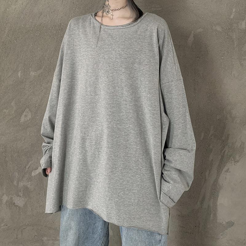 Leisure Loose Black&Gray Sweaters-STYLEGOING