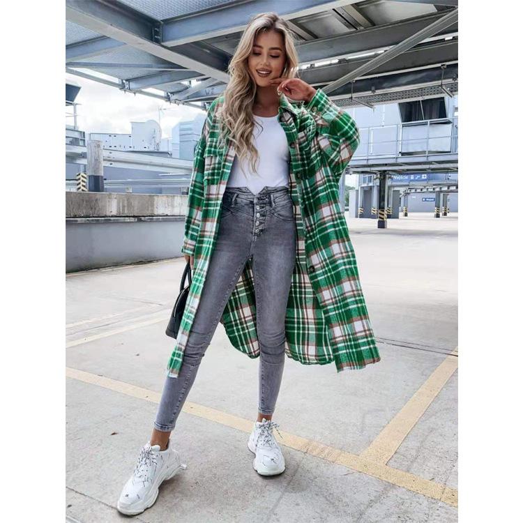 Women Casual Plaid Fall Long Sleeves Shirts