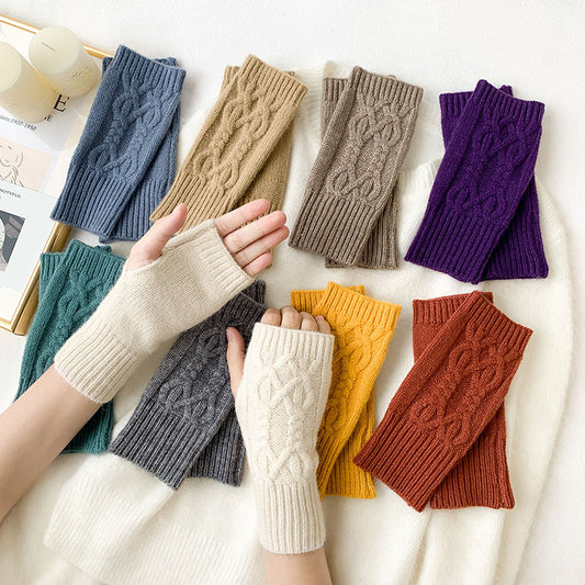 2 pairs/Set Winter Warm Knitted Gloves
