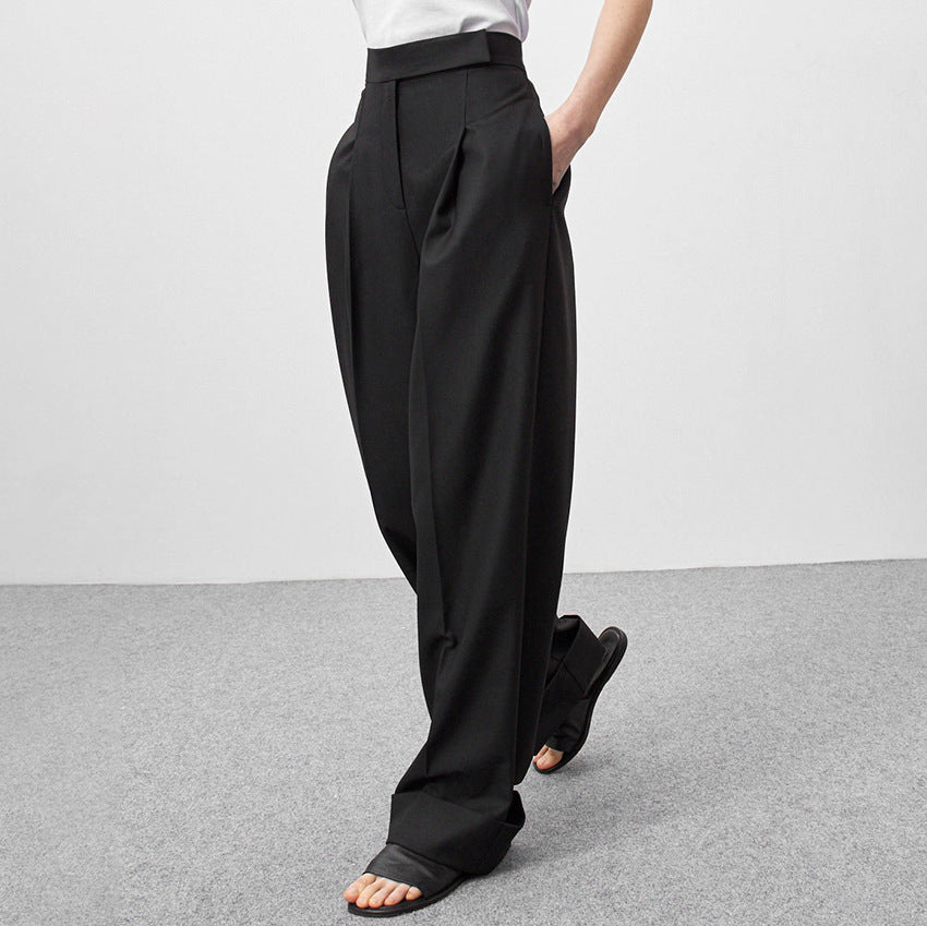 Elegant High Waist Women Wide Leg Pants