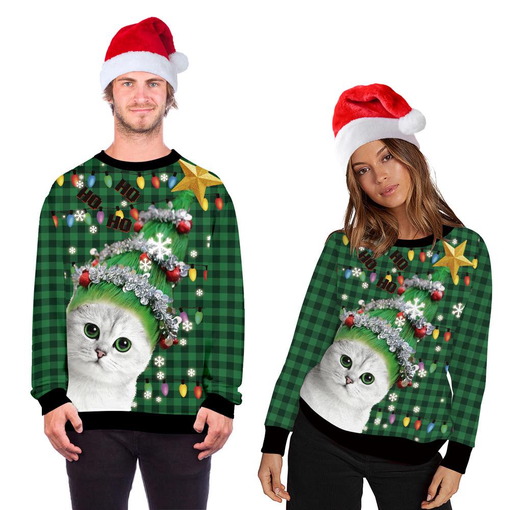 Christmas Cat His-and-hers Hoodies Sweaters