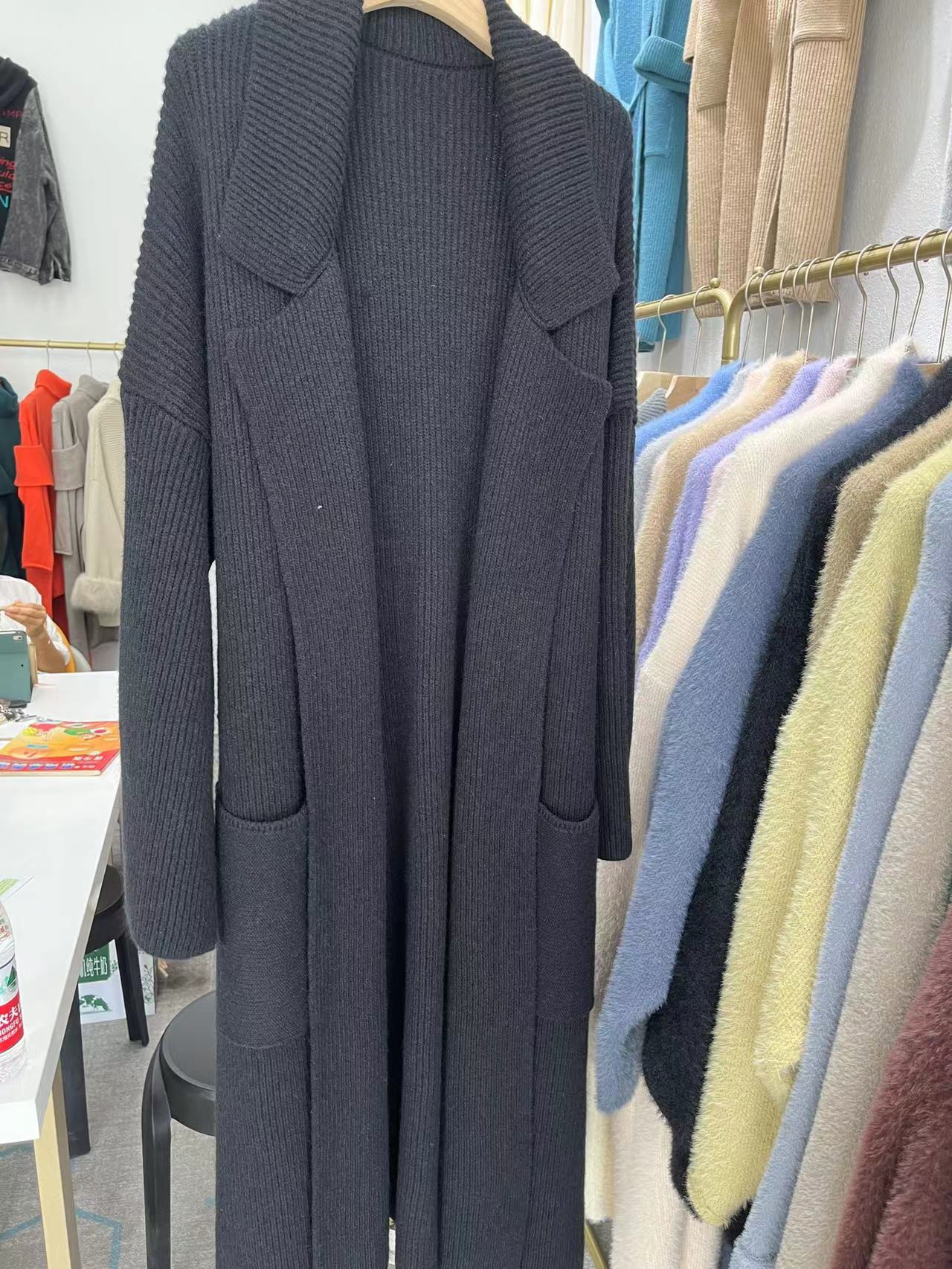 Luxury Vintage Plus Sizes Long Knitted Overcoats