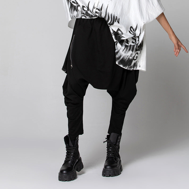 Black Hip Hop Women Harem Pants