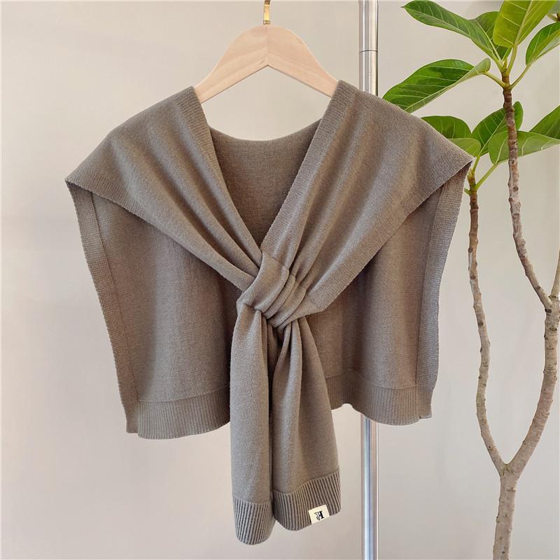 Fashion Women Cross Knitting Cape