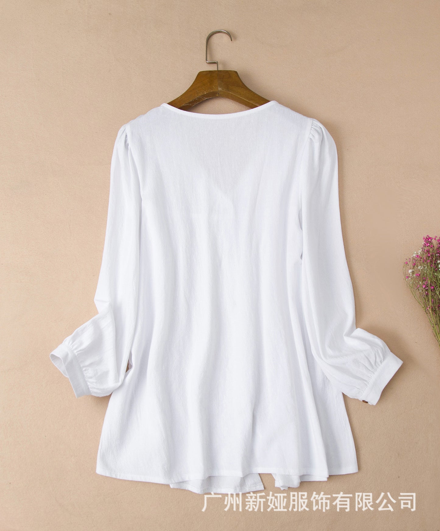 Casual Linen Long Sleeves Spring Tops